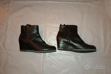 Geox stivaletti donna vera pelle nera morbida 38