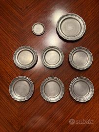 Sottobicchieri in peltro