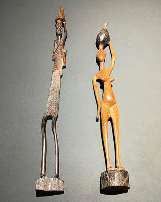 STATUETTE AFRICANE ORIGINALI IN LEGNO DI EBANO