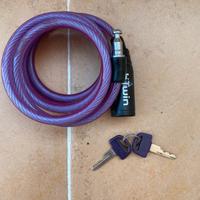 Antifurto accessori bici 100 con chiavi viola