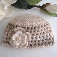 Cappellino Neonata Lana Uncinetto Handmade Nascita
