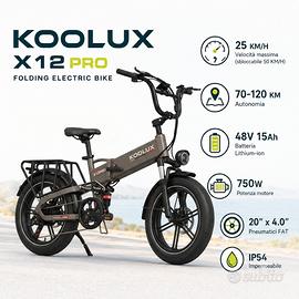 KOOLUX X12 PRO FAT BIKE PIEGHEVOLE 48V 750W
