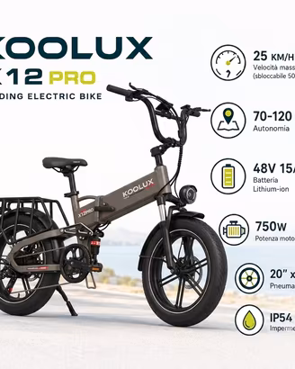 KOOLUX X12 PRO FAT BIKE PIEGHEVOLE 48V 750W