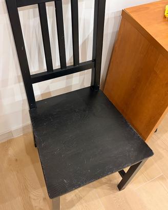 Sedie legno nere