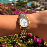 Seiko vintage orologio dorato quarzo unisex