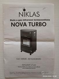 stufa a gas infrarossi termo ventilata Niklas