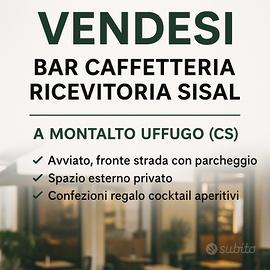 Bar caffetteria ricevitoria Montalto Uffugo (CS)