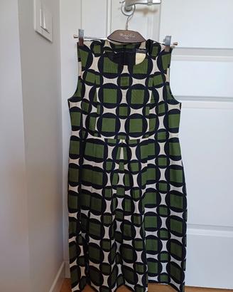 Abito S Max Mara senza maniche con stampa geometri