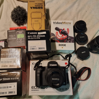 Canon Eos M50 piu obbiettivi ed accessori