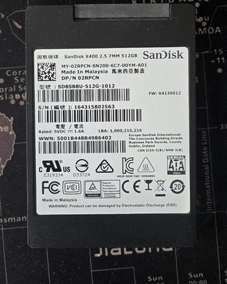 Disco SSD SanDisk X400 2.5 7MM 512GB