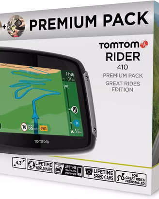 navigatore  gps  TOMTOM  rider 410  con accessori