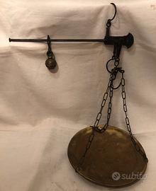 Bilancia stadera monopiatto ottone asta pesetto