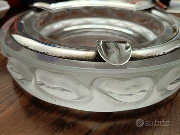 Posacenere cristallo e argento 