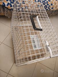 trasportino per gatti 30 x 40 in rete metallica 