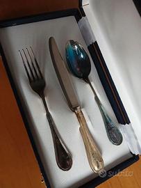 Set Posate Cucchiai Argento 800