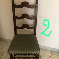 Sedie antiche in legno massello