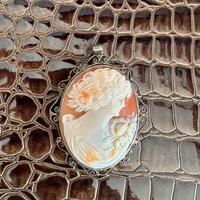 Spilla / Ciondolo vintage con cammeo autentico