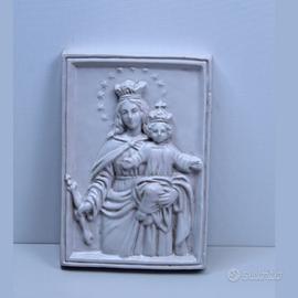 Bassorilievo Madonna con bambino in ceramica