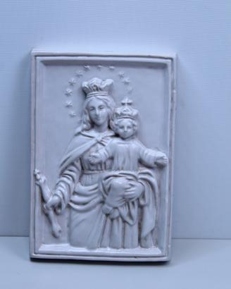 Bassorilievo Madonna con bambino in ceramica
