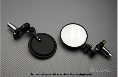 Retrovisori estremità manubrio fissa o pieghevole