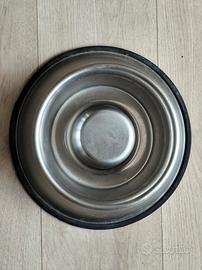 Ciotola anti ingozzo, acciaio inox taglia M