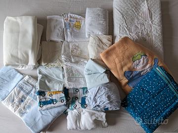 Set lenzuola-trapunte lettino + cuscini antireflus