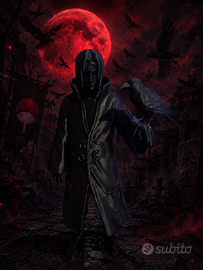 Statuina dark ninja con corvo stile anime