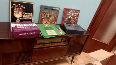 Mobile vintage Grundig giradischi stereo e vinili