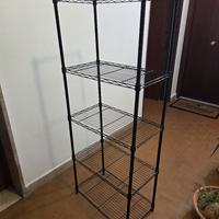 Scaffale metallo nero 