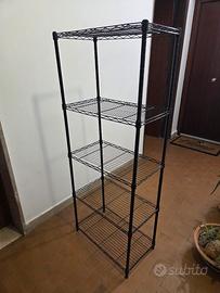 Scaffale metallo nero 