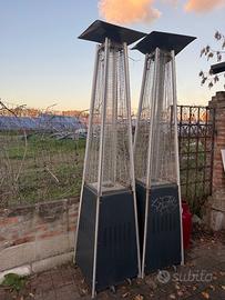 stufa piramidale a gas da esterno