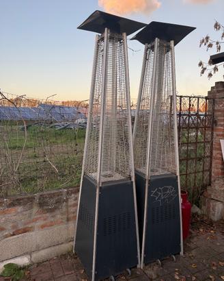 stufa piramidale a gas da esterno