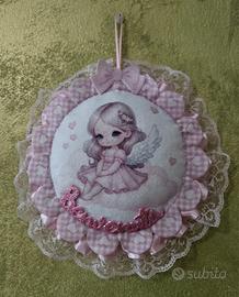 Fiocco nascita coccarda bimba 