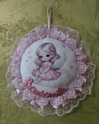 Fiocco nascita coccarda bimba 