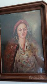 Quadro vintage "ritratto di una zingara"  