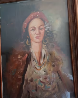 Quadro vintage "ritratto di una zingara"  