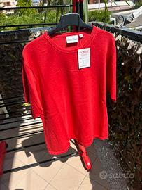 T-shift donna, colore rosso, nuovo con cartellino