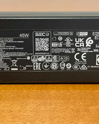 Alimentatore originale 45W per portatile HP