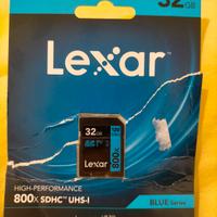 nuova scheda SD 32gb - 800x - Lexar