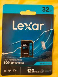 nuova scheda SD 32gb - 800x - Lexar