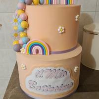Torta scenografica arcobaleno