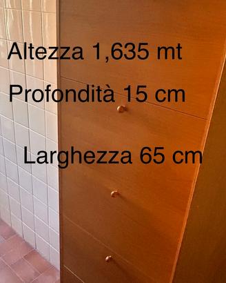 Scarpiera salvaspazio con 5 aperture a ribalta