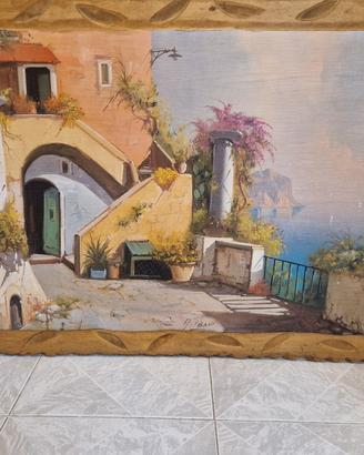 quadro paesaggio in legno