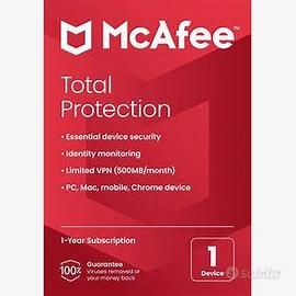 McAfee chiave di Licenza per PC per 1 anno