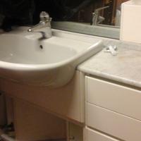 Mobile bagno bianco e noce specchio  toilettes lav