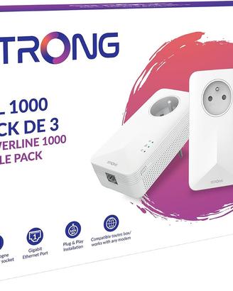 Powerline 1000 Kit - Tre prese CPL - Kit CPL -1000