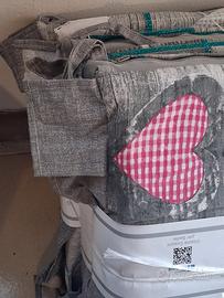 Set di 6 cuscini per sedie con volant 