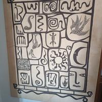 Quadro dello Sri Lanka tela colori vegetali