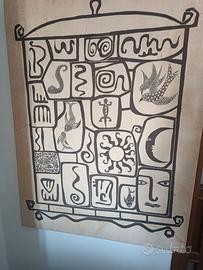 Quadro dello Sri Lanka tela colori vegetali