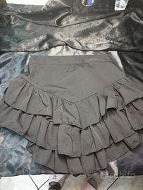 Gonna nera a balze Made in Italy – taglia unica